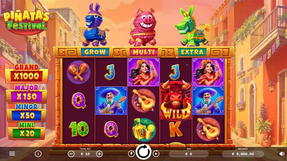 Captura del juego Pinatas Festival, tragamonedas de Ela Games disponible en 1win