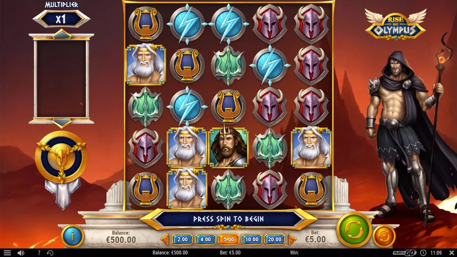 Captura del juego Rise of Olympus, tragamonedas de Play’n GO disponible en 1win