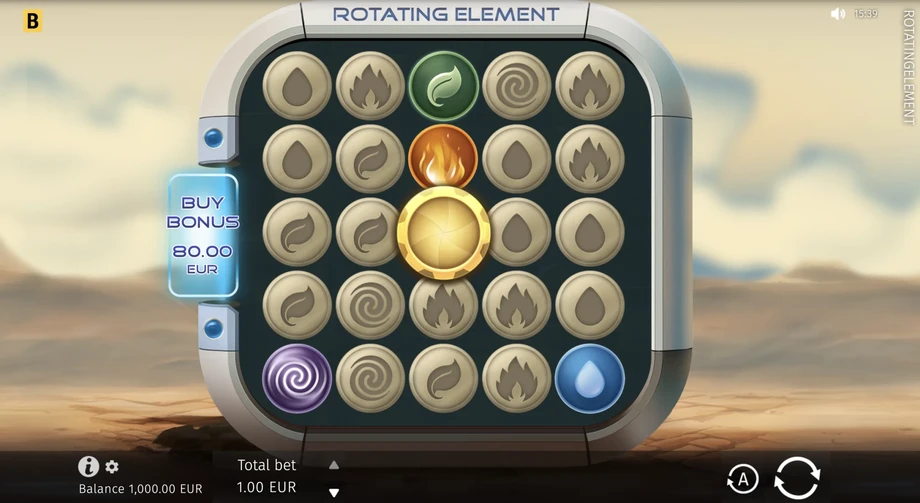 Captura del juego Rotating Element, tragamonedas de BGaming disponible en 1win