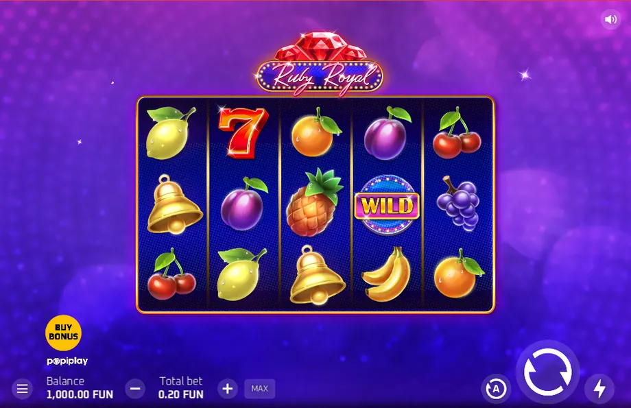 Captura del juego Ruby Royal, tragamonedas de PopiPlay disponible en 1win