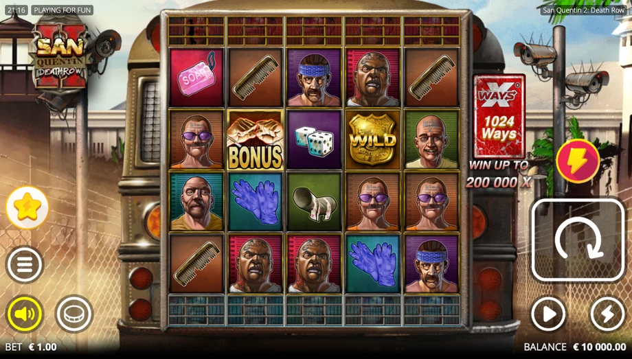 Captura del juego San Quentin 2: Death Row, tragamonedas de Nolimit City disponible en 1win