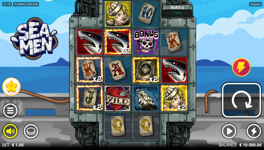 Captura del juego Seamen, tragamonedas de Nolimit City disponible en 1win