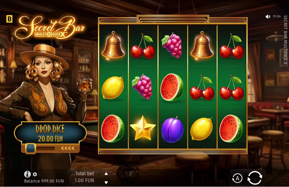 Captura del juego Secret Bar Multidice X, tragamonedas de BGaming disponible en 1win