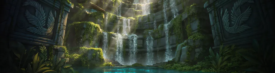 Banner de Secrets of the Golden Temple, tragamonedas de Yggdrasil disponible en 1win