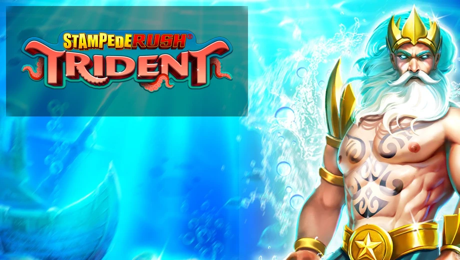Banner de Stampede Rush Trident, tragamonedas de RubyPlay disponible en 1win