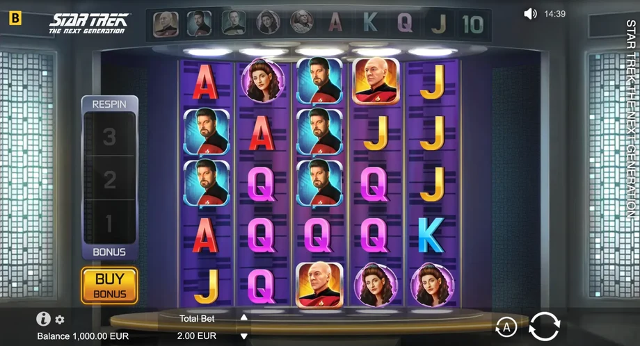 Captura del juego Star Trek The Next Generation, tragamonedas de BGaming disponible en 1win