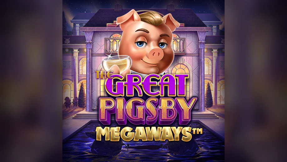 Banner de The Great Pigsby Megaways, tragamonedas de Relax disponible en 1win