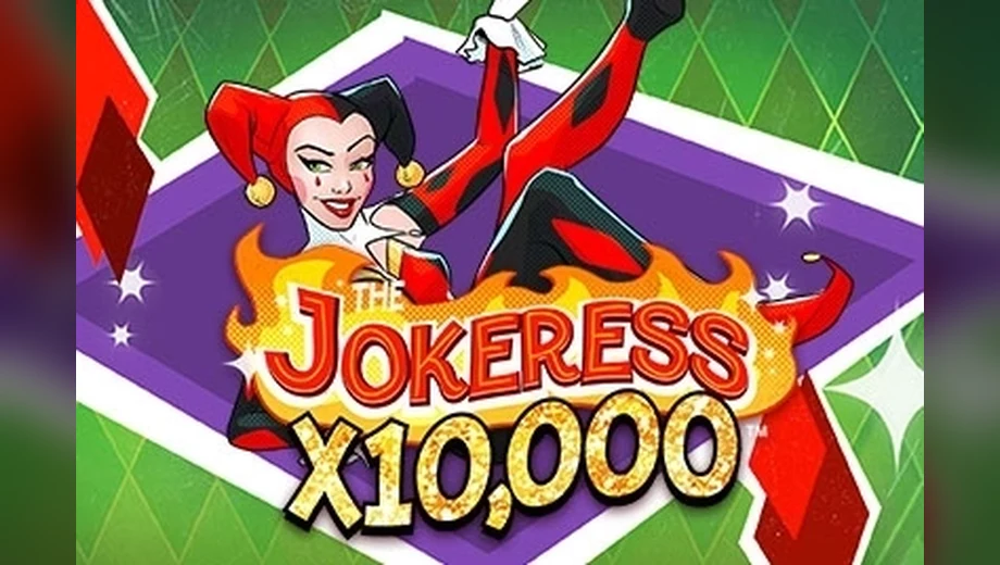 Banner de The Jokeress 10000, tragamonedas de Playtech disponible en 1win