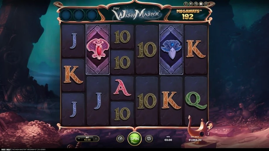 Captura del juego The Wish Master Megaways, tragamonedas de NetEnt disponible en 1win