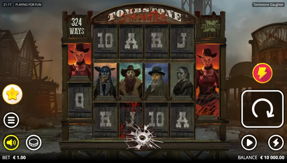 Captura del juego Tombstone Slaughter: El Gordo’s Revenge, tragamonedas de Nolimit City disponible en 1win