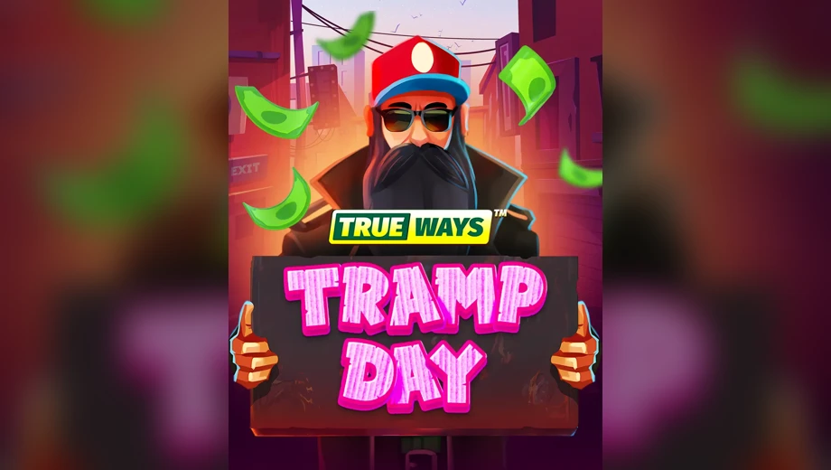 Banner de Tramp Day Trueways, tragamonedas de BGaming disponible en 1win