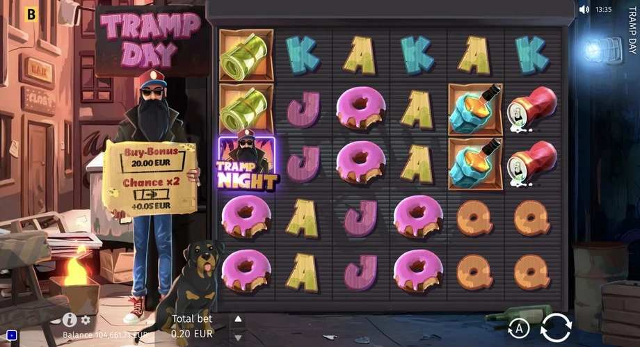 Captura del juego Tramp Day, tragamonedas de BGaming disponible en 1win