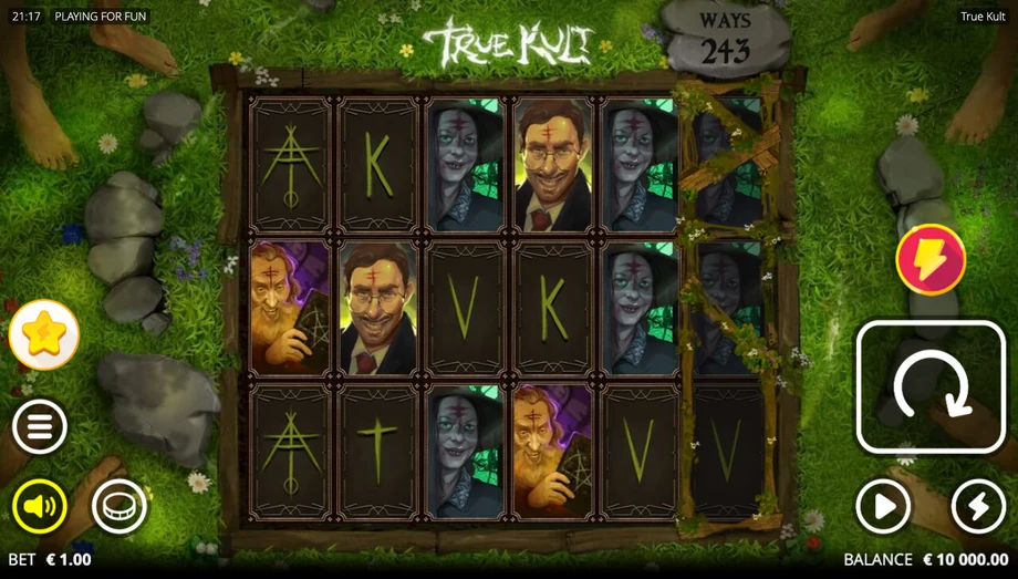 Captura del juego True Kult, tragamonedas de Nolimit City disponible en 1win