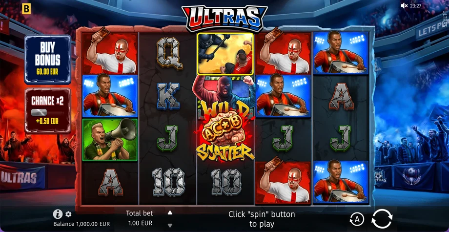 Captura del juego Ultras, tragamonedas de BGaming disponible en 1win