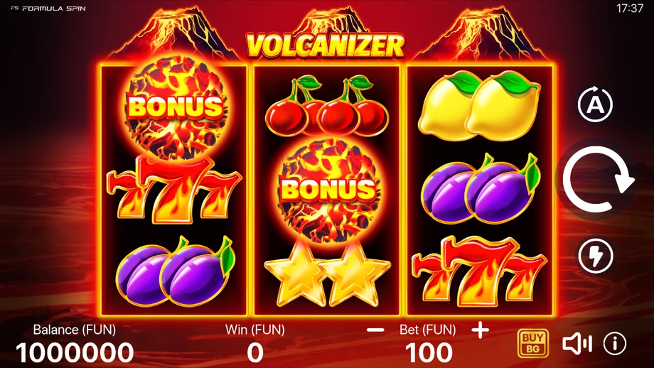 Captura del juego Volcanizer, tragamonedas de FormulaSpin disponible en 1win