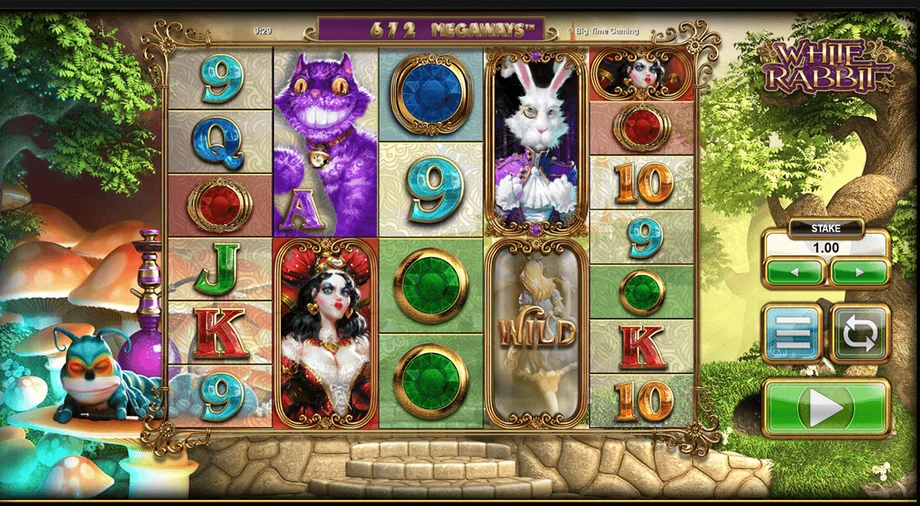 Captura del juego White Rabbit, tragamonedas de Big Time Gaming disponible en 1win