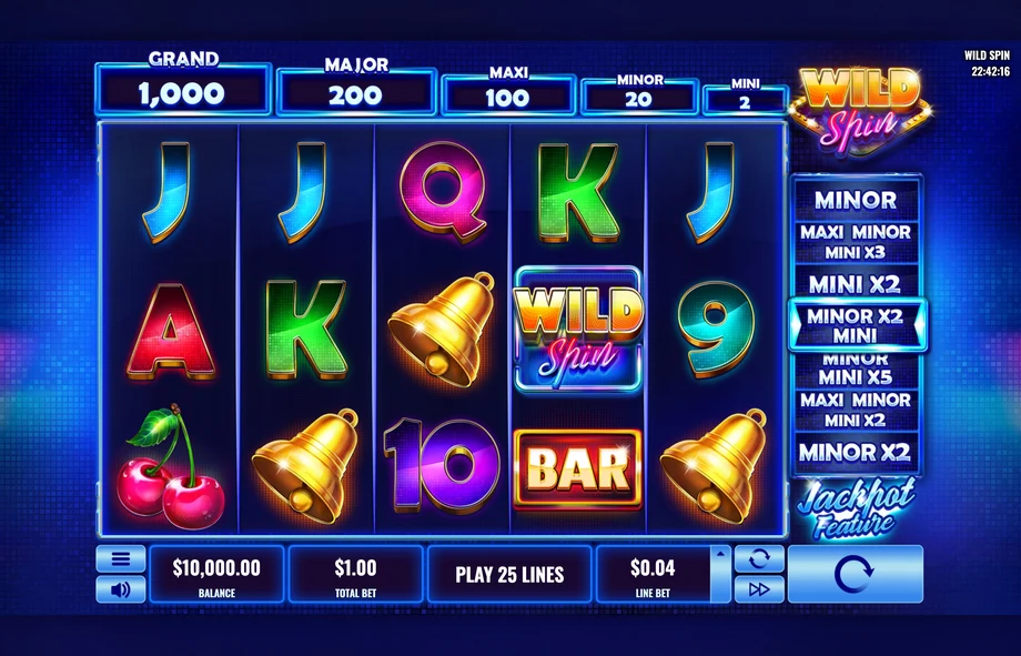Captura del juego Wild Spin, tragamonedas de Platipus disponible en 1win