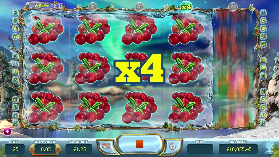 Captura del juego Winterberries, tragamonedas de Yggdrasil disponible en 1win