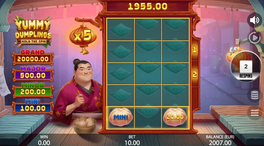 Captura del juego Yummy Dumplings: Hold The Spin, tragamonedas de Gamzix disponible en 1win