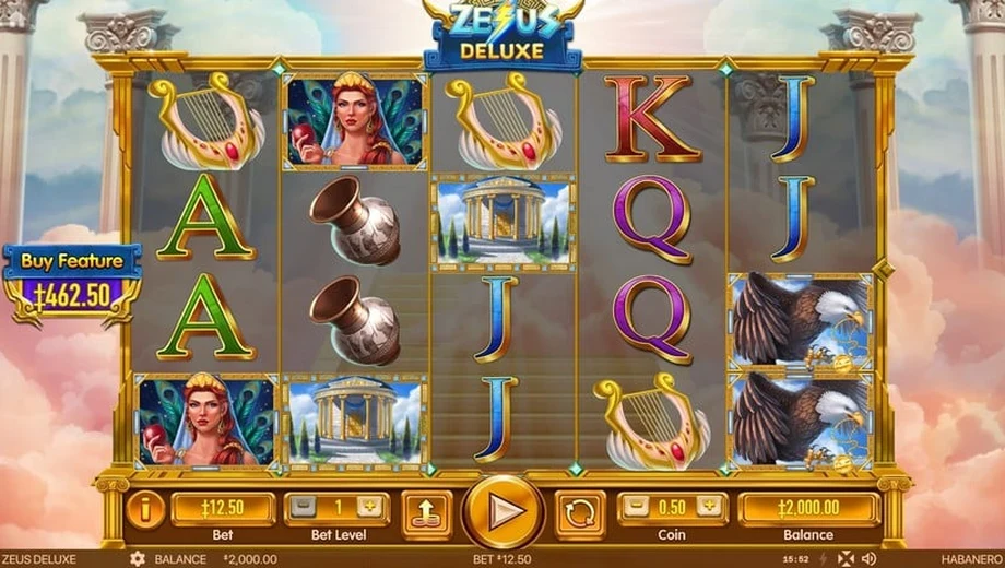 Banner de Zeus Deluxe, tragamonedas de Habanero disponible en 1win