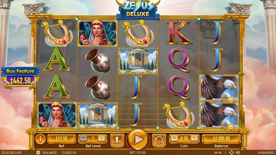Captura del juego Zeus Deluxe, tragamonedas de Habanero disponible en 1win