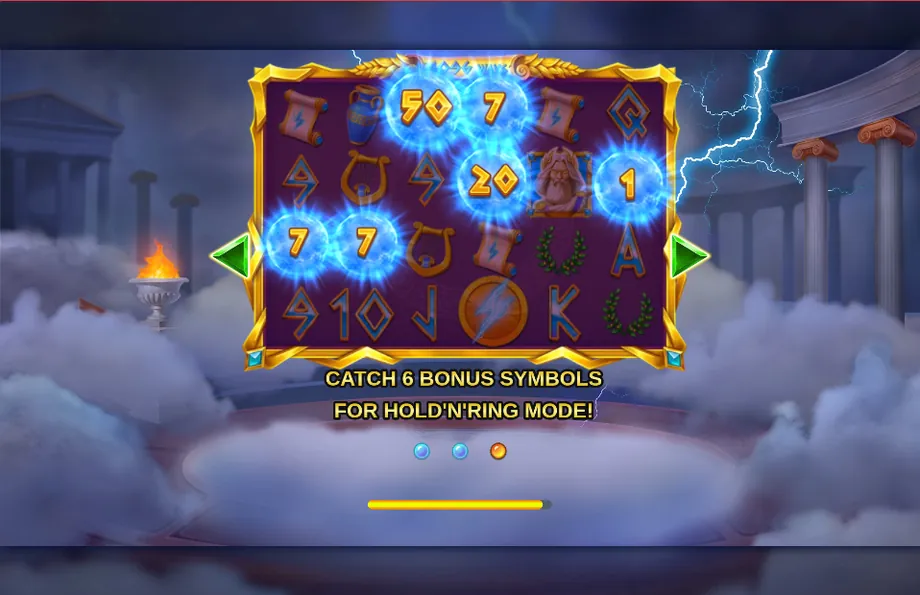 Captura del juego Zeus Fortune, tragamonedas de Zillion disponible en 1win